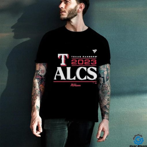 Official Texas Rangers Fanatics Branded Black 2023 Alcs Locker Room Shirt