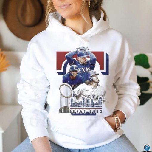 Official Texas Rangers Skyline 2023 World Series Capital One Shirt