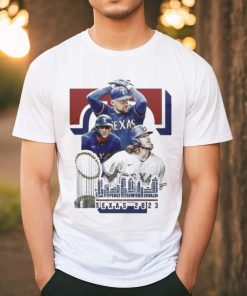 Official Texas Rangers Skyline 2023 World Series Capital One Shirt 3 Official Texas Rangers Skyline 2023 World Series Capital One Shirt