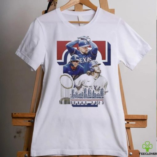 Official Texas Rangers Skyline 2023 World Series Capital One Shirt