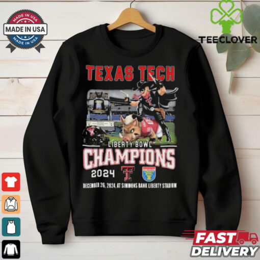 Official Texas Tech Liberty Bowl Champions 2024 Dec 26 At Simmons Bank Liberty Stadium Mascot t shirt