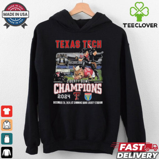 Official Texas Tech Liberty Bowl Champions 2024 Dec 26 At Simmons Bank Liberty Stadium Mascot t shirt