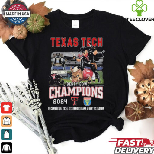 Official Texas Tech Liberty Bowl Champions 2024 Dec 26 At Simmons Bank Liberty Stadium Mascot t shirt