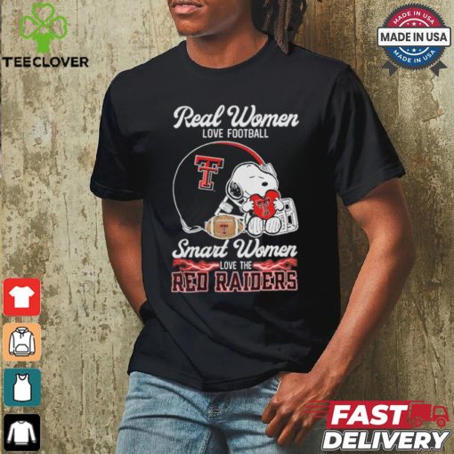 Official Texas Tech Red Raiders x Snoopy Real Women Love Football Smart Women Helmet 2024 Shirt