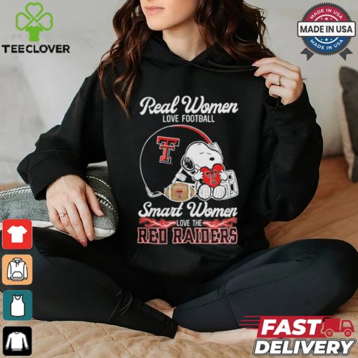Official Texas Tech Red Raiders x Snoopy Real Women Love Football Smart Women Helmet 2024 Shirt