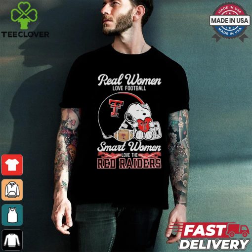 Official Texas Tech Red Raiders x Snoopy Real Women Love Football Smart Women Helmet 2024 Shirt
