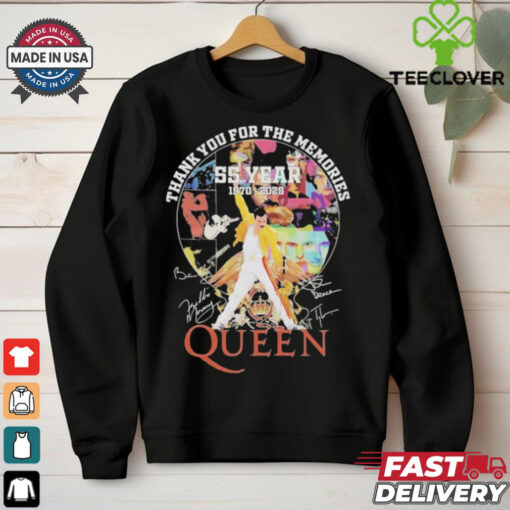 Official Thank You For The Memories 55 Years 1970 2025 The Queen Band T Shirt