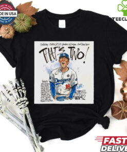 Official That’s Two Yoshinobu Yamamoto And The Dodgers Really Seem To Have The Yanks Number Paint Poster t shirt