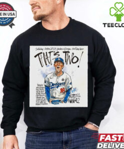 Official That’s Two Yoshinobu Yamamoto And The Dodgers Really Seem To Have The Yanks Number Paint Poster t shirt