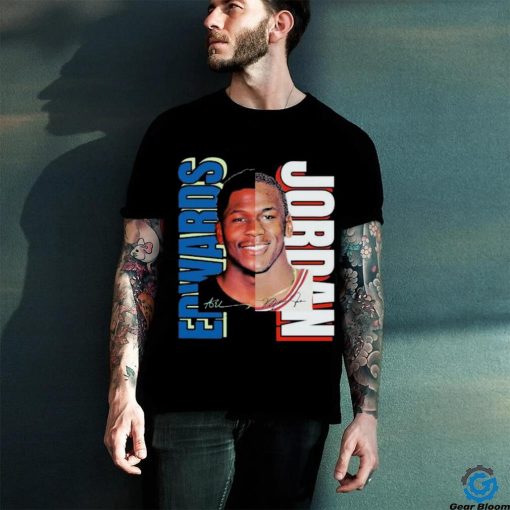 Official The Anthony Jordan Edwards Half Face Signature T shirt