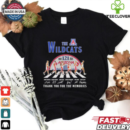 Official The Arizona Wildcats Basketball 121th 1904 2025 Players Thank You For The Memories Signatures Shirt