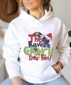 Official The Baltimore Ravens Grinch Lives Here Christmas T Shirt 3 Official The Baltimore Ravens Grinch Lives Here Christmas T Shirt