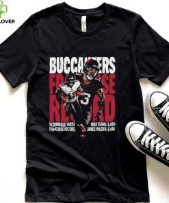 Official The Buccaneers Record Scrimmage Yards Franchise Record Mike Evans James Wilder shirt