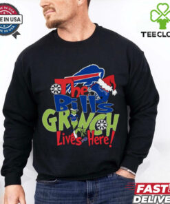 Official The Buffalo Bills Grinch Lives Here Christmas 2024 Shirt