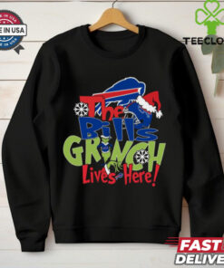 Official The Buffalo Bills Grinch Lives Here Christmas 2024 Shirt