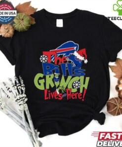 Official The Buffalo Bills Grinch Lives Here Christmas 2024 Shirt