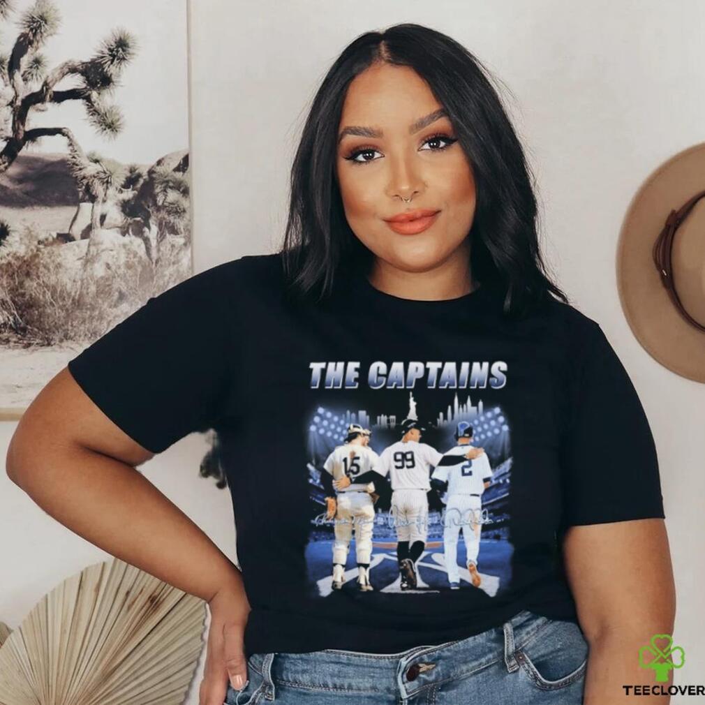 Official The Captains Derek Jeter Thurman Munson And Aaron Judge New York Yankees Signatures Shirt Official The Captains Derek Jeter Thurman Munson And Aaron Judge New York Yankees Signatures Shirt