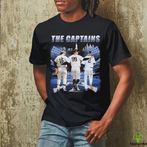Official The Captains Derek Jeter Thurman Munson And Aaron Judge New York Yankees Signatures Shirt