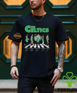 Official The Celtics Abbey Road Jrue Holiday Derrick White Kristaps Porziņģis Jaylen Brown and Jayson Tatum signatures shirt 2 Official The Celtics Abbey Road Jrue Holiday Derrick White Kristaps Porziņģis Jaylen Brown and Jayson Tatum signatures shirt