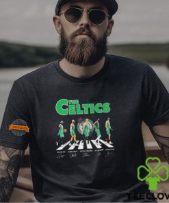 Official The Celtics Abbey Road Jrue Holiday Derrick White Kristaps Porziņģis Jaylen Brown and Jayson Tatum signatures shirt 3 Official The Celtics Abbey Road Jrue Holiday Derrick White Kristaps Porziņģis Jaylen Brown and Jayson Tatum signatures shirt
