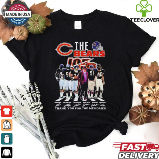 Official The Chicago Bears thank you for the memories signatures shirt