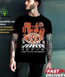 Official The Cincinnati Bengals 54 Years 1967 2024 Thank You For The Memories T Shirt