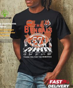 Official The Cincinnati Bengals 54 Years 1967 2024 Thank You For The Memories T Shirt