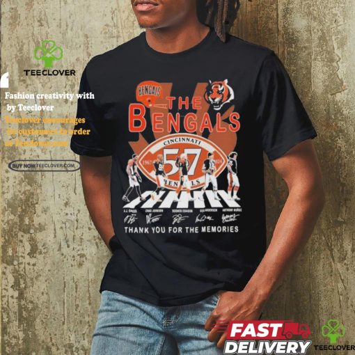 Official The Cincinnati Bengals 54 Years 1967 2024 Thank You For The Memories T Shirt