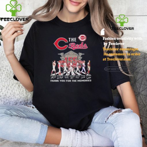 Official The Cincinnati Reds Abbey Road 155 Years 1869 2024 Thank You For The Memories Signatures Shirt