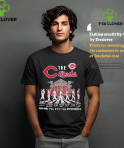 Official The Cincinnati Reds Abbey Road 155 Years 1869 2024 Thank You For The Memories Signatures Shirt