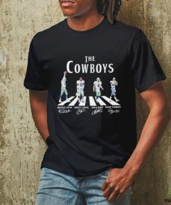 Official The Cowboys Abbey Road Michael Irvin Emmitt Smith Troy Aikman And Roger Staubach Signatures Shirt 2 Official The Cowboys Abbey Road Michael Irvin Emmitt Smith Troy Aikman And Roger Staubach Signatures Shirt