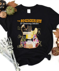 Official The Decemberists Band 25th Anniversary Collection Signatures Shirt