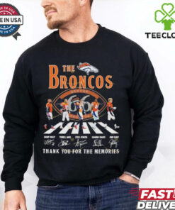 Official The Denver Broncos 1959 2025 Signature Thank You For The Memories Signatures T Shirts
