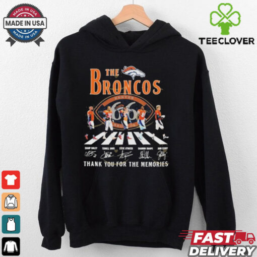 Official The Denver Broncos 1959 2025 Signature Thank You For The Memories Signatures T Shirts