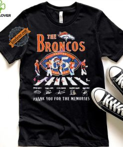 Official The Denver Broncos 65 Years 1959 2024 Signatures Thank You For The Memories shirt