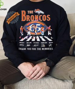 Official The Denver Broncos 65 Years 1959 2024 Signatures Thank You For The Memories shirt