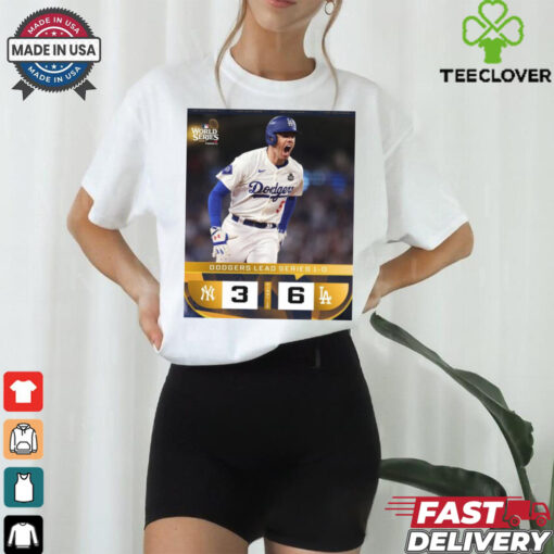 Official The Dodgers Win Game 1 Of The World Series 2024 New York Yankees 3 – 6 Los Angeles Dodgers Poster t shirt