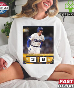 Official The Dodgers Win Game 1 Of The World Series 2024 New York Yankees 3 – 6 Los Angeles Dodgers Poster t shirt