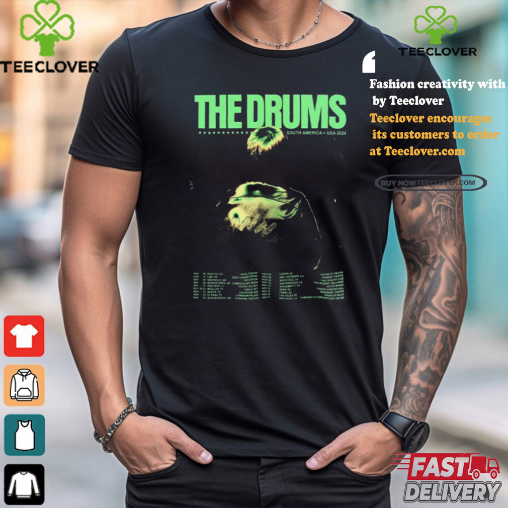 Official The Drums Tour SA & Amereican 2024 Poster Shirt Official The Drums Tour SA & Amereican 2024 Poster Shirt