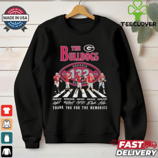 Official The Georgia Bulldogs 1892 2024 Signature Thank You For The Memories Shirt