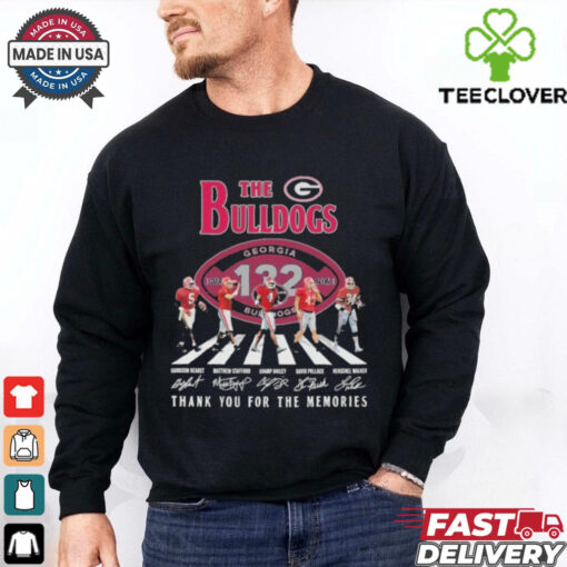 Official The Georgia Bulldogs 1892 2024 Signature Thank You For The Memories Shirt