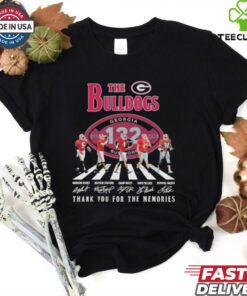 Official The Georgia Bulldogs 1892 2024 Signature Thank You For The Memories Shirt
