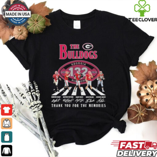 Official The Georgia Bulldogs 1892 2024 Signature Thank You For The Memories Shirt
