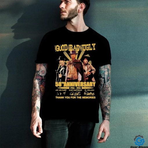 Official The Good, The Bad And The Ugly 58th Anniversary 1966 2024 Thank You For The Memories T Shirt