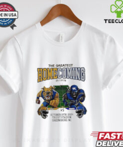 Official The Greatest homecoming on Earth North Carolina A and T Aggies vs Hampton Pirates mascot 2024 hoodie, sweater, longsleeve, shirt v-neck, t-shirt