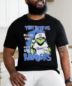 Official The Grinch Christmas They Hate Us Because They Ain’t Us Texas Rangers Football T Shirt