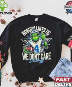 Official The Grinch Dallas Cowboys Nobody Likes Us We Don’t Care Christmas Shirt