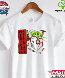 Official The Grinch Hand Hold Stethoscope Medical Assistant Christmas 2024 Shirt 2 Official The Grinch Hand Hold Stethoscope Medical Assistant Christmas 2024 Shirt