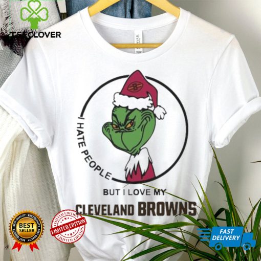 Official The Grinch I Hate People But I Love My Cleveland Browns shirt