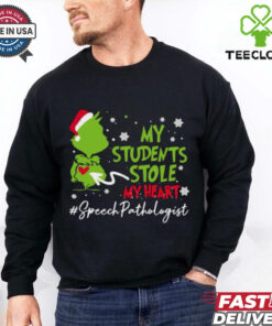 Official The Grinch My Students Stole My Heart #Speech Language Pathologist Christmas 2024 Gift shirt